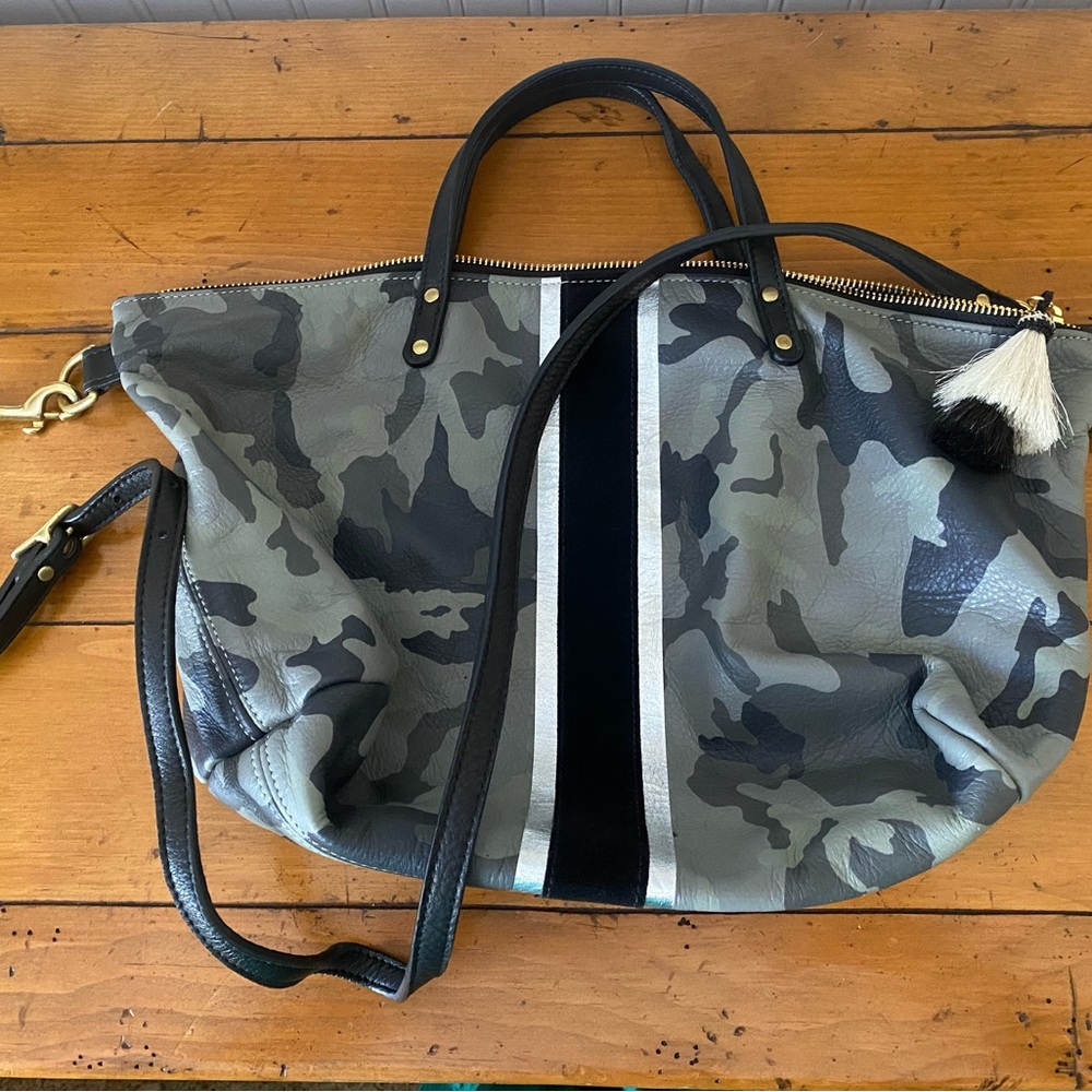 Camouflage Tote Bag with Black Straps